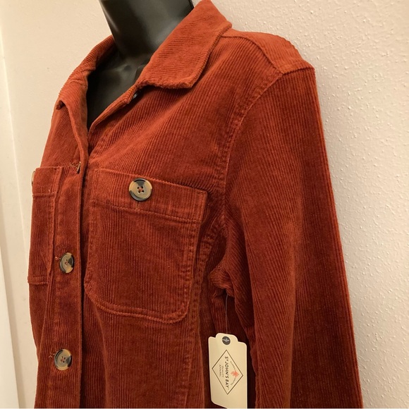 St Johns Bay Corduroy Shirt Jacket Preppy Winter Long Sleeve Boyfriend Shacket - Picture 12 of 17